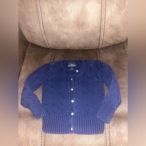 American Living Navy Blue Kids Cable Knit Sweater
